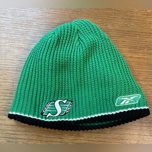Saskatchewan Roughriders beanie toque reversible green black Reebok waffle knit